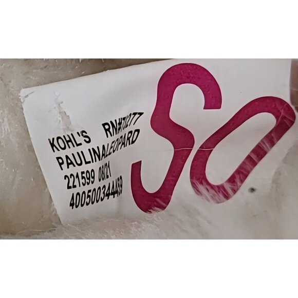 SO Winter Boots Paulina Leopard Print Faux Fur Lined Womens Size 8 No Box - Picture 8 of 12